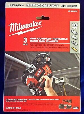 27" X 1/2" 18t Sub-compact Portable Band Saw Blade - 3 Pk Milwaukee 48-39-0572