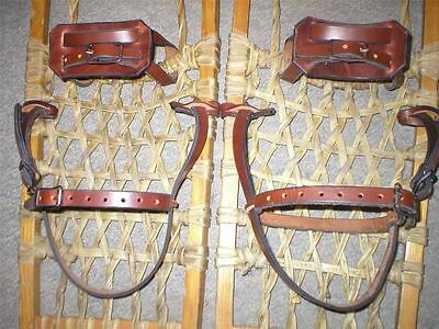 *bindings Only* New Pair Leather Universal Snowshoe Bindings Straps Harness Usa