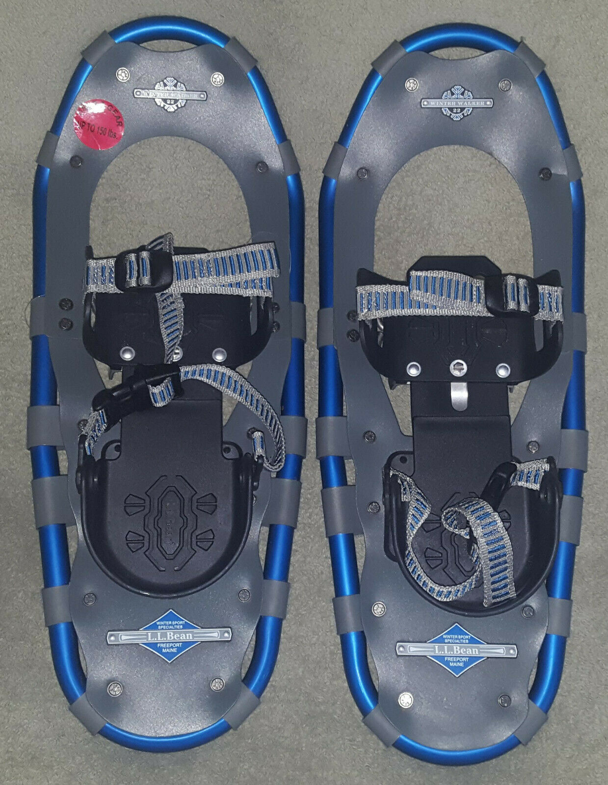 L.l Bean Blue Snowshoes Winter Walker 22 Snow Shoe Ll Aluminium Hike Snow Shoes